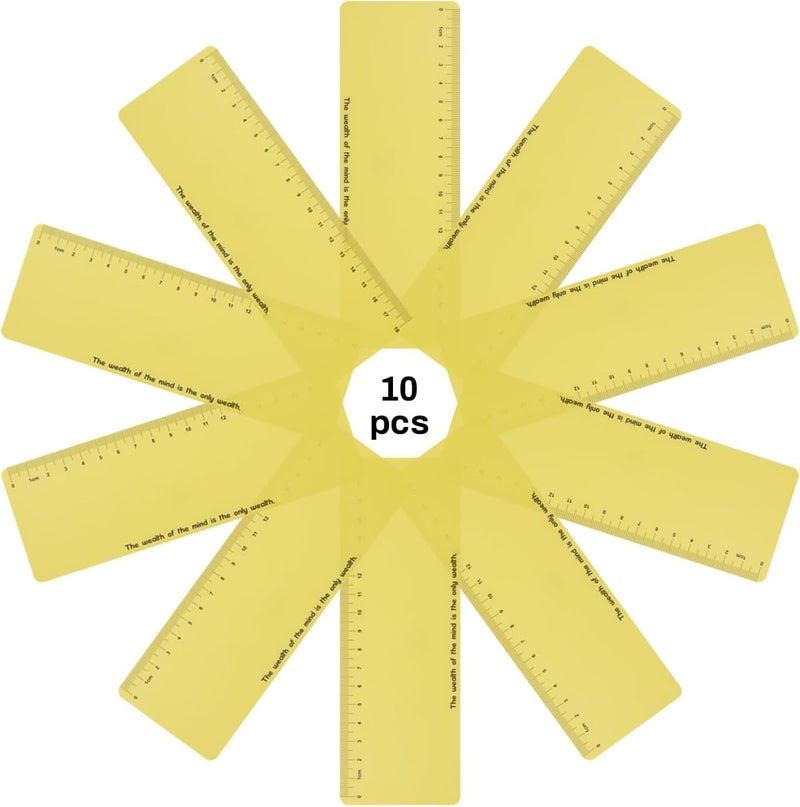 Winfox Yellow Dyslexia Tools for Kids, 10-Piece Guided Reading Strips, Colored Overlay Highlighters, Reading Tracking Rulers for Visual Stress, ADHD, Irlens Syndrome - Image 3